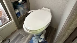 How to install an RV toilet and Bidet Short [upl. by Rennold]