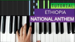 National Anthem Of Ethiopia Piano Tutorial [upl. by Arracot]