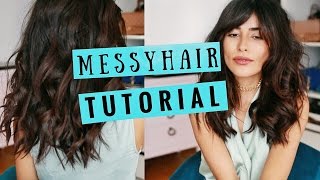 Messy Waves Hair Tutorial  My 10 minute Routine [upl. by Slrahc]