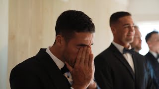 Groom Cries Seeing His Bride Walk Down The Aisle  Best Wedding Video Reaction [upl. by Park]