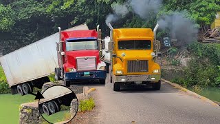 Most Dangerous Bridge Vs Trucks   Flat Bridge [upl. by Nnyleak]