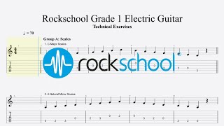 Rockschool 2024 Grade 1 Electric Guitar Technical Exercises [upl. by Eissej937]