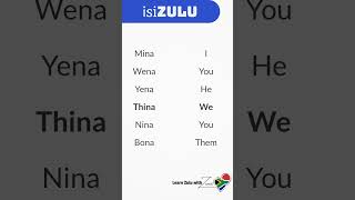 Learn to Speak Zulu  Pronouns learnzulu zulu languagelearning africanlanguages education [upl. by Mahseh]