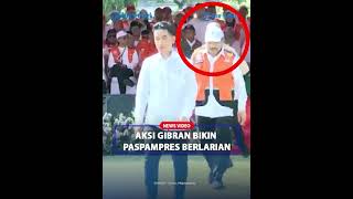 AKSI WAPRES GIBRAN Paspampres Sampai Berlarian Tibatiba Turun Panggung Saat Apel Baznaz [upl. by Certie993]