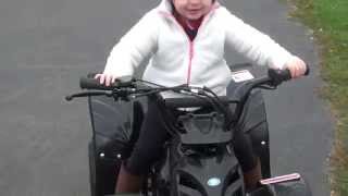 3 Year Old Girl Riding 110cc ATV [upl. by Enoed401]