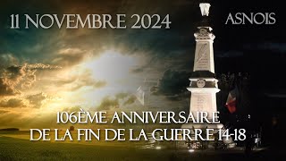 CEREMONIE DU 11 NOVEMBRE 2024 A ASNOIS HAUT NIVERNAIS [upl. by Selig762]