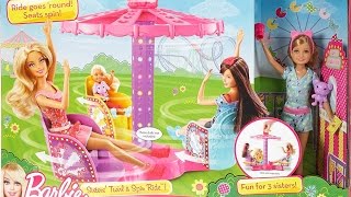 Barbie Sisters Skipper Stacie Chelsea doll at the amusement park [upl. by Ahseikan]