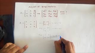 How to find Adjoint of 3 X 3 Matrix [upl. by Maren475]