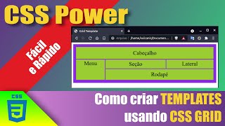 COMO CRIAR TEMPLATES HTML USANDO CSS GRID DE FORMÃ FÃCIL E RÃPIDA [upl. by Sundstrom897]