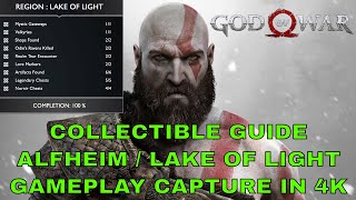 Alfheim  Lake of Light All Collectible Locations Guide God of War 2018 [upl. by Akcirret]