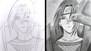 How to Draw Itachi Uchiha  Naruto [upl. by Ecnarolf]