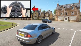 Forza Horizon 4 Drifting BMW M3 E46 Logitech g920 Steering Wheel  Shifter Gameplay [upl. by Aloysia607]