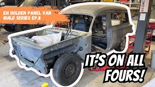 Fitting a Commodore steering column and throttle in my EH Holden panel van restoration [upl. by Auqeenahs]