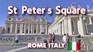 【4K】𝐖𝐀𝐋𝐊 🇮🇹 St Peters Square in Rome Italy [upl. by Brandon]