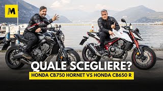 Honda CB750 Hornet VS Honda CB650 R meglio 2 o 4 cilindri [upl. by Rossy]