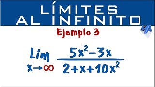 Límites al infinito  Ejemplo 3 [upl. by Strickman890]