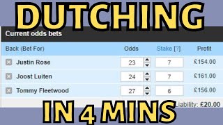 Dutching matched betting arbitrage dutching strategy [upl. by Schroer]