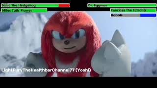 Sonic the Hedgehog 2 2022 Snowboarding Scene with healthbars [upl. by Naloc]