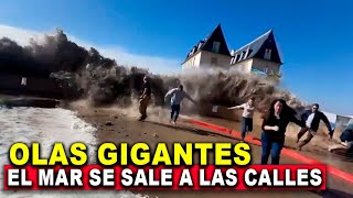 Se sale el mar Olas gigantes de 15 metros azotan Francia Mira cómo el mar llega a las calles [upl. by Phemia]