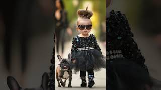 Mini Diva in Black Glam Fashion Look 🖤✨ [upl. by Fraze134]