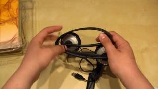 Plantronics Audio 476 Headset German Unboxing amp Hands On [upl. by Tzong]