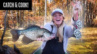 YOYO FISHING FOR SLAB CRAPPIE Simple Method for Catching Fresh Fish For Dinner Catch amp Cook [upl. by Alleirbag]