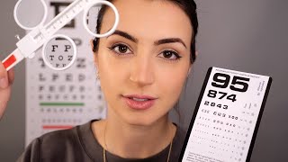 ASMR  Comprehensive Eye Exam with Trial Frames  Testing Far and Near Vision [upl. by Janyte143]