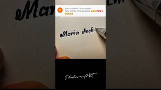 Menulis nama Maria Anchita Uriella shorts happy foryou art handwriting [upl. by Eniawtna655]