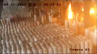 Footage Gas cylinders explode at facility in east China [upl. by Arbed]