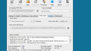 Trying out Advanced PDF Password Recovery [upl. by Ynnub]