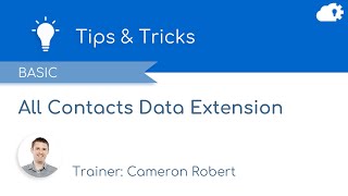 Create an All Contacts Data Extension in Salesforce Marketing Cloud [upl. by Middlesworth]