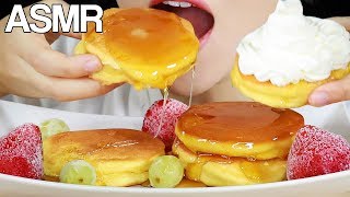 ASMR SOUFFLE PANCAKES 🥞 WHIPPED CREAM FROZEN FRUITS EATING SOUNDS MUKBANG [upl. by Jocko1]