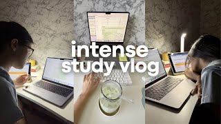 INTENSE exam week study vlog 🤧 major cramming lots of readings and notetaking [upl. by Arihat]