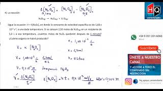 EJERCICIO 04  CINETICA QUIMICA  QUIMICA GENERAL 1  FCEFYN  UNC [upl. by Gensler]