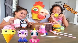 Elif Öykü ve Masala Squishy Dolu Sürpriz Paket Squishy Toys Wall Collection  Family Fun Games [upl. by Berty]