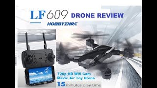 LF609 FOLDABLE WIFI FPV QUADCOPTER  CHEAP MAVIC AIR DRONE [upl. by Enialed579]