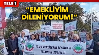 Emeklilerden maaş protestosu quotİnsanca yaşamak istiyoruzquot sloganları yükseldi [upl. by Akenna]