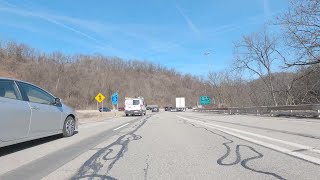 Driving Pittsburgh Pennsylvania  Fort Pitt Bridge to Acrisure Stadium [upl. by Eikcaj]