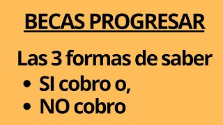 Becas Progresar las 3 formas de saber si cobro o no cobro en los próximos meses [upl. by Nosduh]