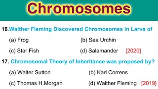 MCQ on Chromosome Structure Shape And Functions [upl. by Hochman]