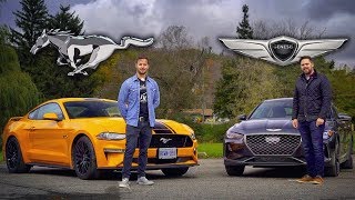 2019 Genesis G70 33t vs Ford Mustang GT  Grow Up or Bro Down [upl. by Tihw]