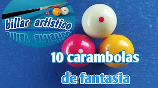 10 CARAMBOLAS de fantasía TRES bandas [upl. by Arria]