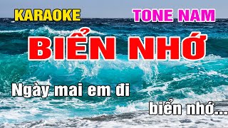 Biển Nhớ Karaoke Tone Nam Nhạc Sống gia huy beat [upl. by Fisher]