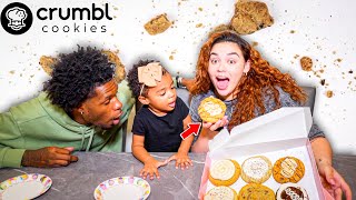 Crumbl Cookies REVIEW Our 2 Year Old Daughters Adorable Reactions [upl. by Salisbarry]