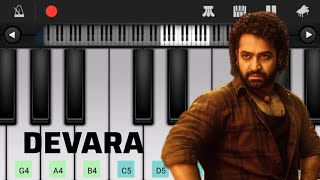 Fear Song  Devara Part  1  NTR  Anirudh Ravichander  Perfect Piano  Basic Piano [upl. by Saiasi]