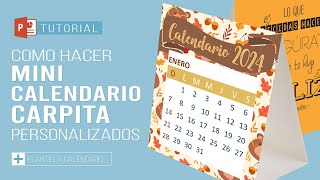 Como hacer MINI CALENDARIO CARPITA PERSONALIZADO 2024 [upl. by Lyell350]