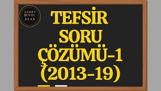 22 KPSSÖABT DKABİHL DHBT TEFSİR1 Soru Çözümü ve Analizi》Ahmet ŞENOL 2020 [upl. by Darcey]