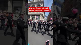 Armed forces attend LGBT Pride in London 2024 lgbt lgbtq lgbtqia [upl. by Lavinia636]