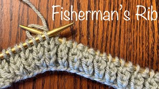 Fisherman’s Rib Stitch LeftHanded [upl. by Salter]