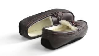 Acorn Deerskin Driver Slippers  Sheepskin Lining For Men [upl. by Weywadt481]